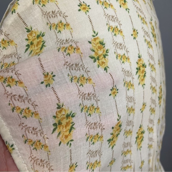 Betsey Johnson Vintage Dress Yellow Floral Prairie Black Label Size 4 - Picture 11 of 15